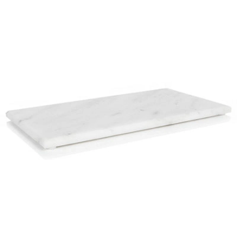 Image of Argon Tableware White Marble Serving Board 32.5 X 17.5Cm Non-Slip Stone Cutting Board Kitchen Worktop Protector Food Prep Platter