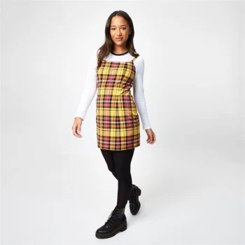 Image of Jack Wills Tegan Check Bodycon Mini Dress - Mustard
