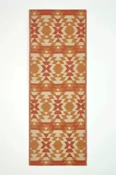 image of Anya Aztec Orange Outdoor Rug Runner