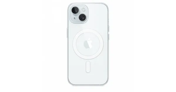 Image of Apple - Back cover for mobile phone - MagSafe compatibility - polycarbonate - clear - for iPhone 15 MXRK3ZM/A
