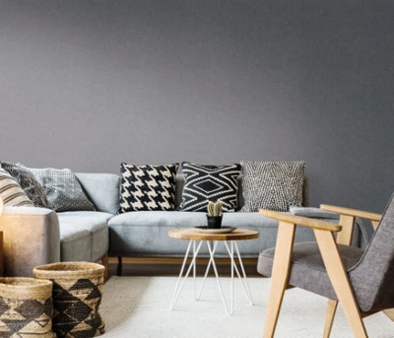 Image of Erismann Wallpaper Erismann Dash Plain Dark Grey Vinyl Wallpaper Grey