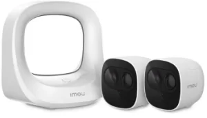 Image of Imou Cell Pro Full HD Wire Free Smart Battery Twin Camera Kit With Bas