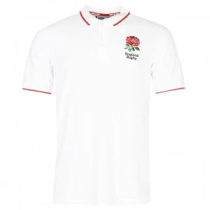 Image of RFU England Rugby Core Polo Shirt Mens - White