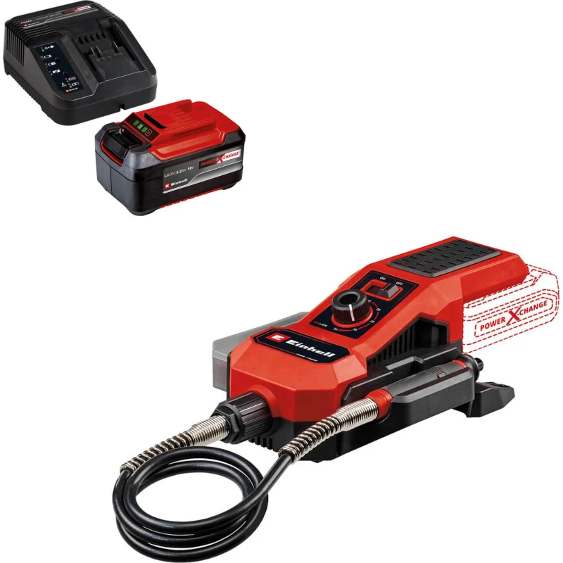 Image of Einhell TE-MT 18/34 Li 18v Cordless Flexible Shaft Rotary Multi Tool TE-MT 18/34 Li Batteries: 1 x 5.2ah Li-ion