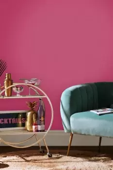 Image of Envy Stitch Please Raspberry Pink Plain Wallpaper