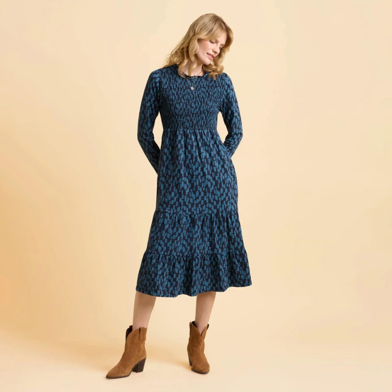 Image of Brakeburn Womens Cay Dress in Blue Size: 12 Blue Female 12
