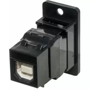 image of Tuk Ltd - KCUABBpm USB2 a f to b f ReversIble Low Profile Panel Mount Adaptor