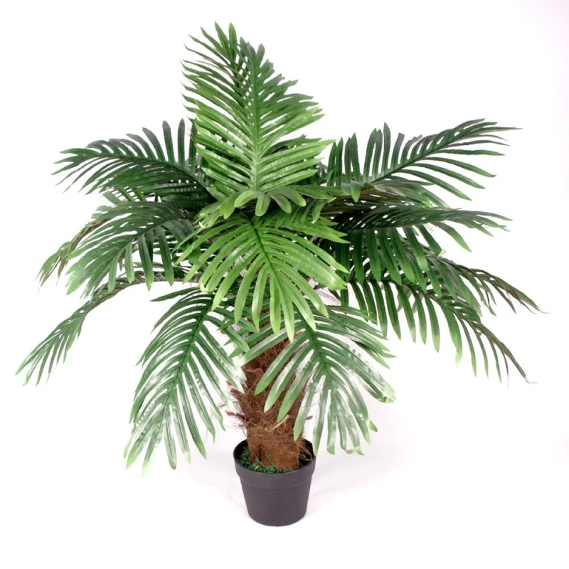 Image of Leaf Artificial Princess Palm Tree - 100cm Brown Trunk