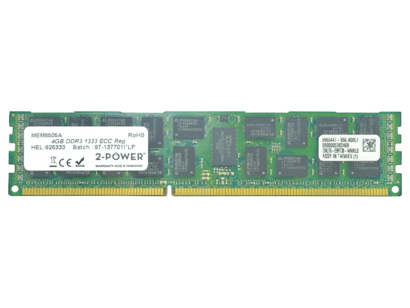 Image of 2-Power 4GB DDR3 1333MHz ECC RDIMM Memory
