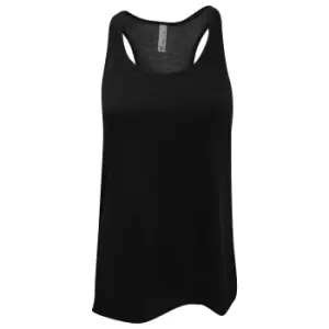 Bella Ladies/Womens Flowy Racerback Tank Top (M) (Black)