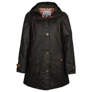 Image of Barbour Womens Amelda Wax Jacket Rustic/Rose Blush 12