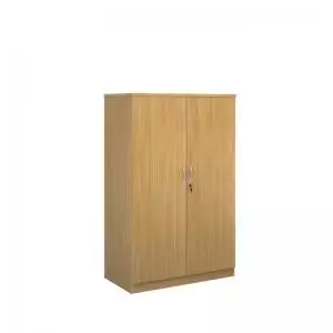 image of Systems double door cupboard 1600mm high - oak