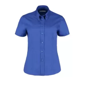 Image of Kustom Kit Ladies Corporate Oxford Short Sleeve Shirt (10) (Royal Blue)