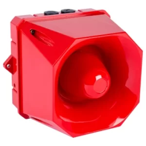 image of EATON 7092307FUL-0343 X10 Maxi Red Housing 10-60 VAC/DC Sounder