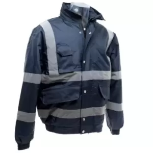 image of Yoko Mens Hi-Vis Bomber Jacket (Pack of 2) (M) (Navy Blue) - Navy Blue