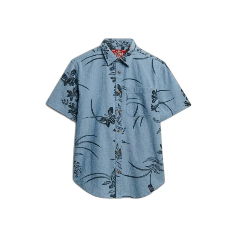 Image of Superdry Shirt Superdry Vintage Loom Bleu Male S