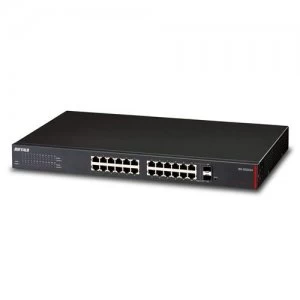 image of Buffalo BS-GS2024 network switch Managed L2/L3 Gigabit Ethernet (10/100/1000) Black