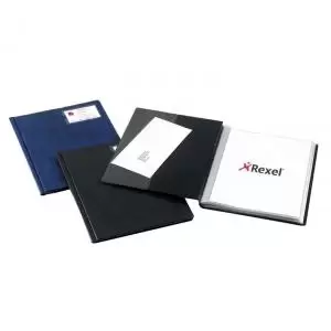 Image of Rexel Nyrex Slimview Display Book A4 Black 50 Pockets - Outer carton
