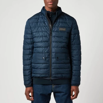 Image of Barbour International Mens Track Drive Quilt Jacket - Navy - M