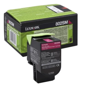 Image of Lexmark 802SM Magenta Laser Toner Ink Cartridge