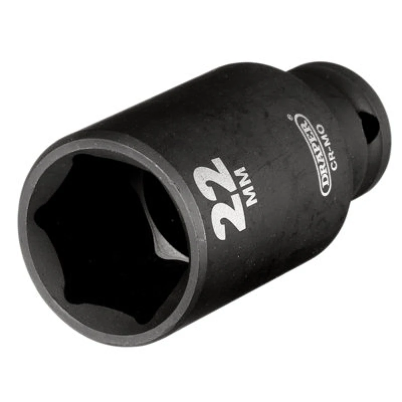 Image of Draper 22MM impact deep socket 3/8DR Metric Deep Impact Sockets, 3/8' Sq. Dr. - Draper 20180