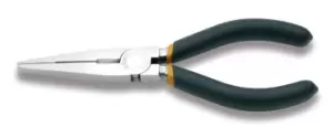 Image of Beta Tools 1162 Long Flat Knurled Nose Pliers Slip-Proof 160mm 011620006