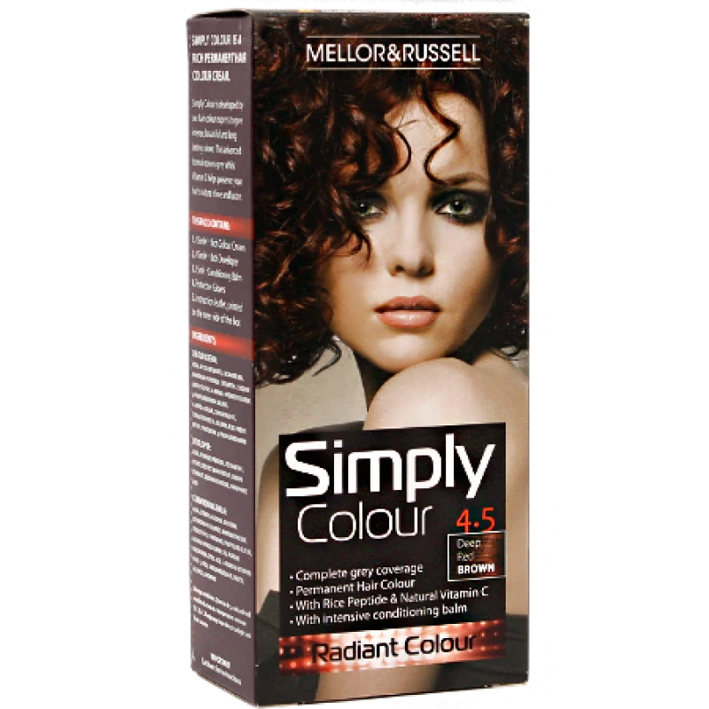 Image of Mellor & Russell Simply Colour Hair Colour - 4.5 Deep Red Brown 180191