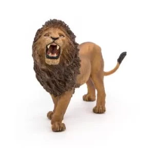 image of PAPO Wild Animal Kingdom Roaring Lion Toy Figure, Three Years or Above, Tan/Brown (50157)