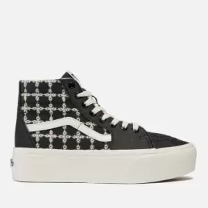 Image of Vans Mix Sk8-Hi Tapered Stackform Embroidered Denim Trainers - 5