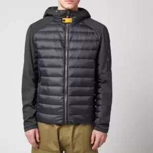 Image of Parajumpers Mens Kinari Hybrid Hooded Jacket - Black - L
