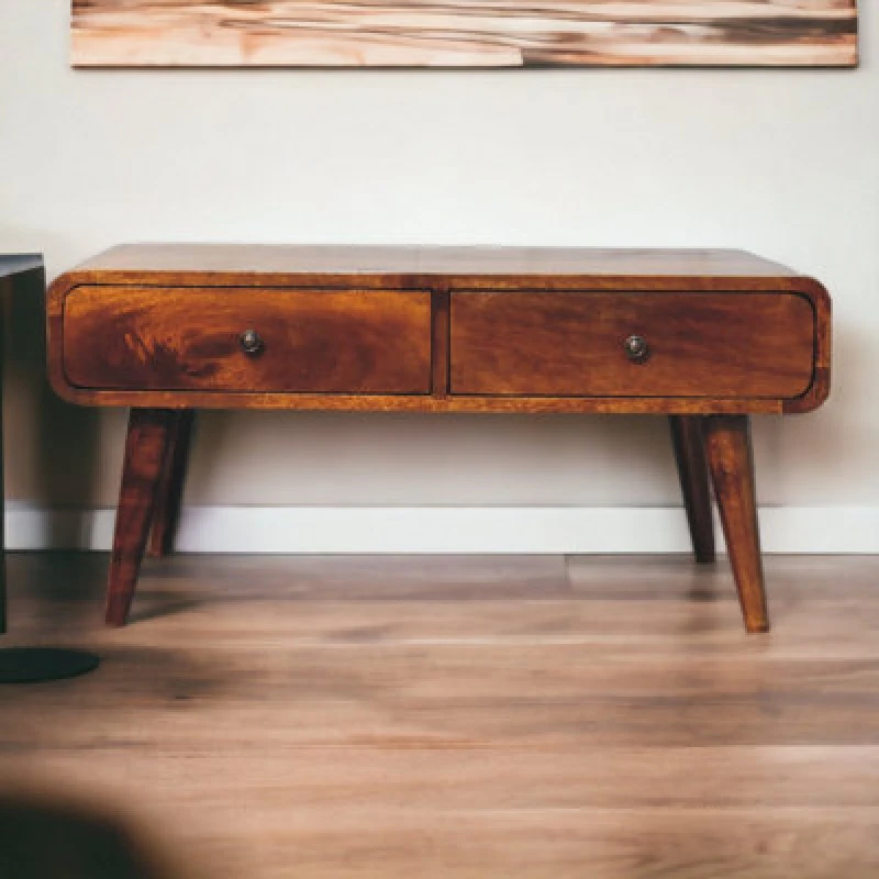 Image of Artisan Furniture Solid Wood Sonata Chestnut Coffee Table
