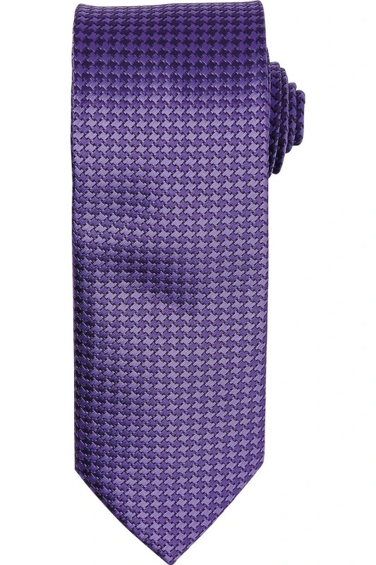 Image of Premier Premier Puppytooth Tie in Purple Purple One Size Unisex 5063470392483