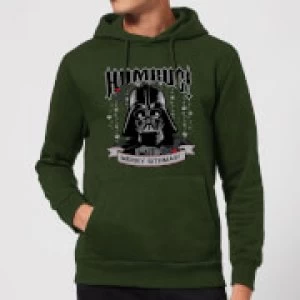 Image of Star Wars Darth Vader Humbug Christmas Hoodie - Forest Green - L