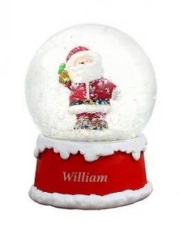 Image of Personalised Santa Snowglobe Christmas Decoration