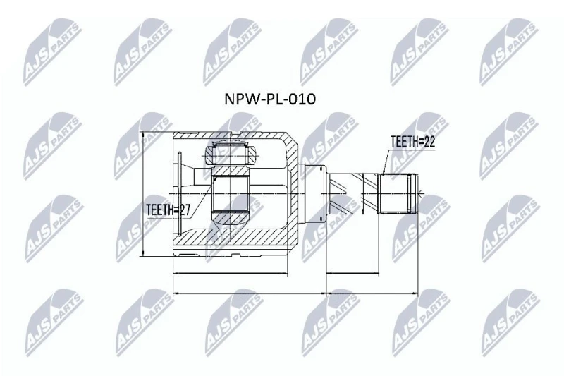 Image of NTY CV joint kit NTY NPW-PL-010