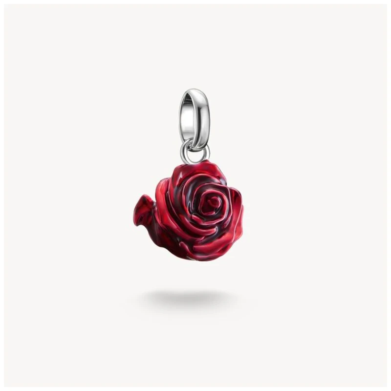 Image of Thomas Sabo CC1263-007-10 Charm pendant red rose blossom Jewellery