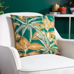 Image of Ebon Wilds Jahi Cushion Emerald, Emerald / 43 x 43cm / Polyester Filled
