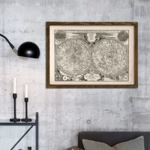 Image of Map018 Multicolor Decorative Framed MDF Painting