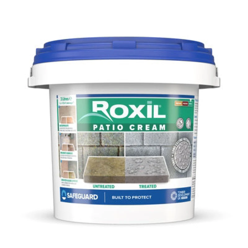Image of Roxil Patio Sealer Cream - 10 Year Weatherproofing Sealant, High-Strength Block Paving And Patio Seal - 3 Litre