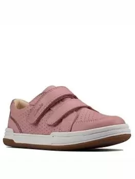 Image of Clarks Fawn Solo Kids Trainer, Light Pink, Size 1 Older