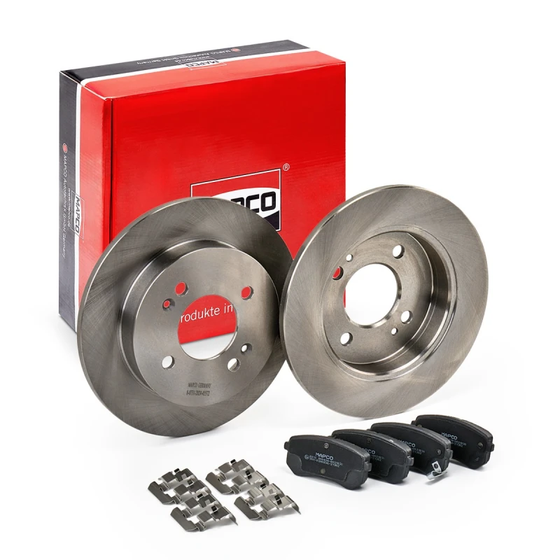 Image of MAPCO 47513 Brake disc and pads set Rear Axle, Brake Disc Type: solid Brake Set,disc brakes (3405)