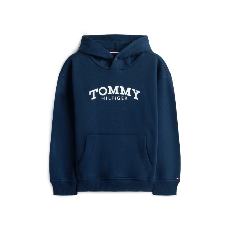 Image of Tommy Hilfiger Kids Print Hoodie Night Navy C1G male 14Y