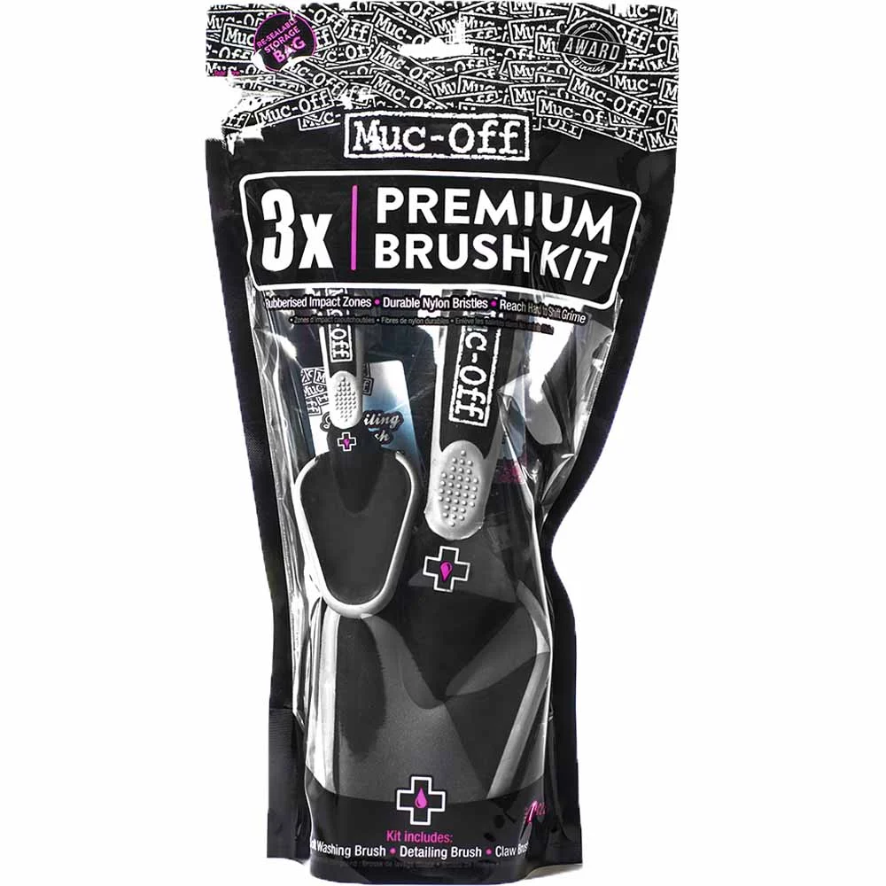 Image of Muc-Off 3 x Premium Bike Cleaning Brush Kit