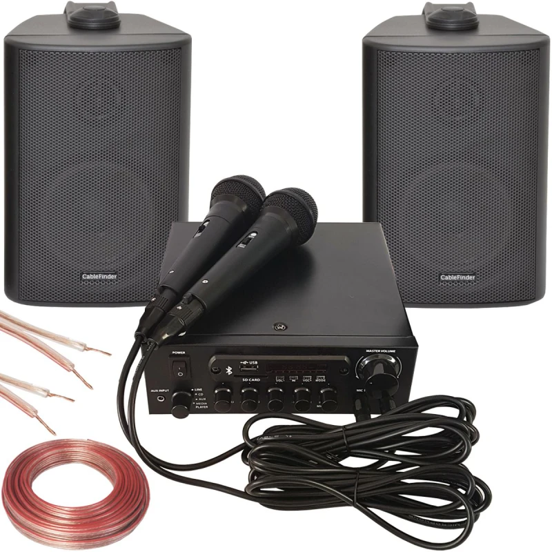 Image of Loops Bluetooth Karaoke System Kit Wireless Amplifier Player Speakers & Microphones Multi unisex