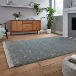 Image of Boho A475 Rug Green/White