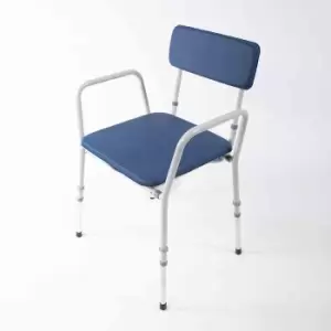 Image of Nrs Healthcare Flat Packed Adjustable Dovedale Commode - Blue
