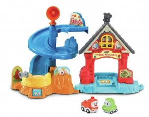 Image of VTech Toot Toot Cory Carson Freddies Firehouse Playset