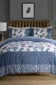 Image of Jacobean 200 Thread Count Cotton Rich Reversible Duvet Cover Set