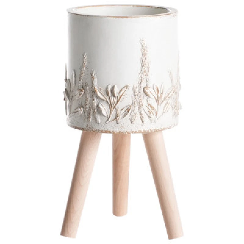 Image of Beliani Elevated Plant Pot Preweza 23cm Off-White
