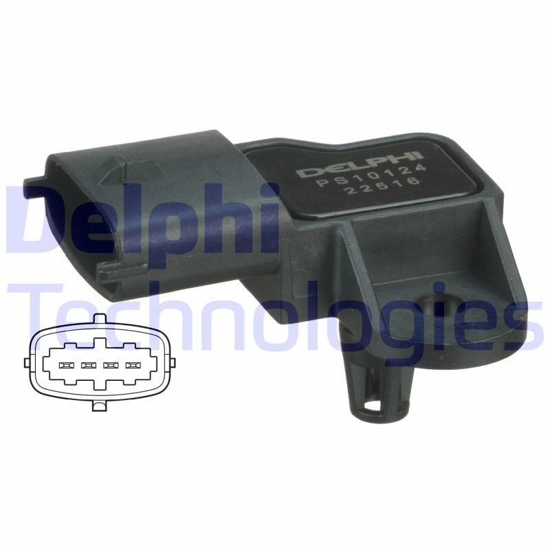 Image of RIDEX 161B0016 Boost Gauge with seal ring Sensor,boost pressure (161)